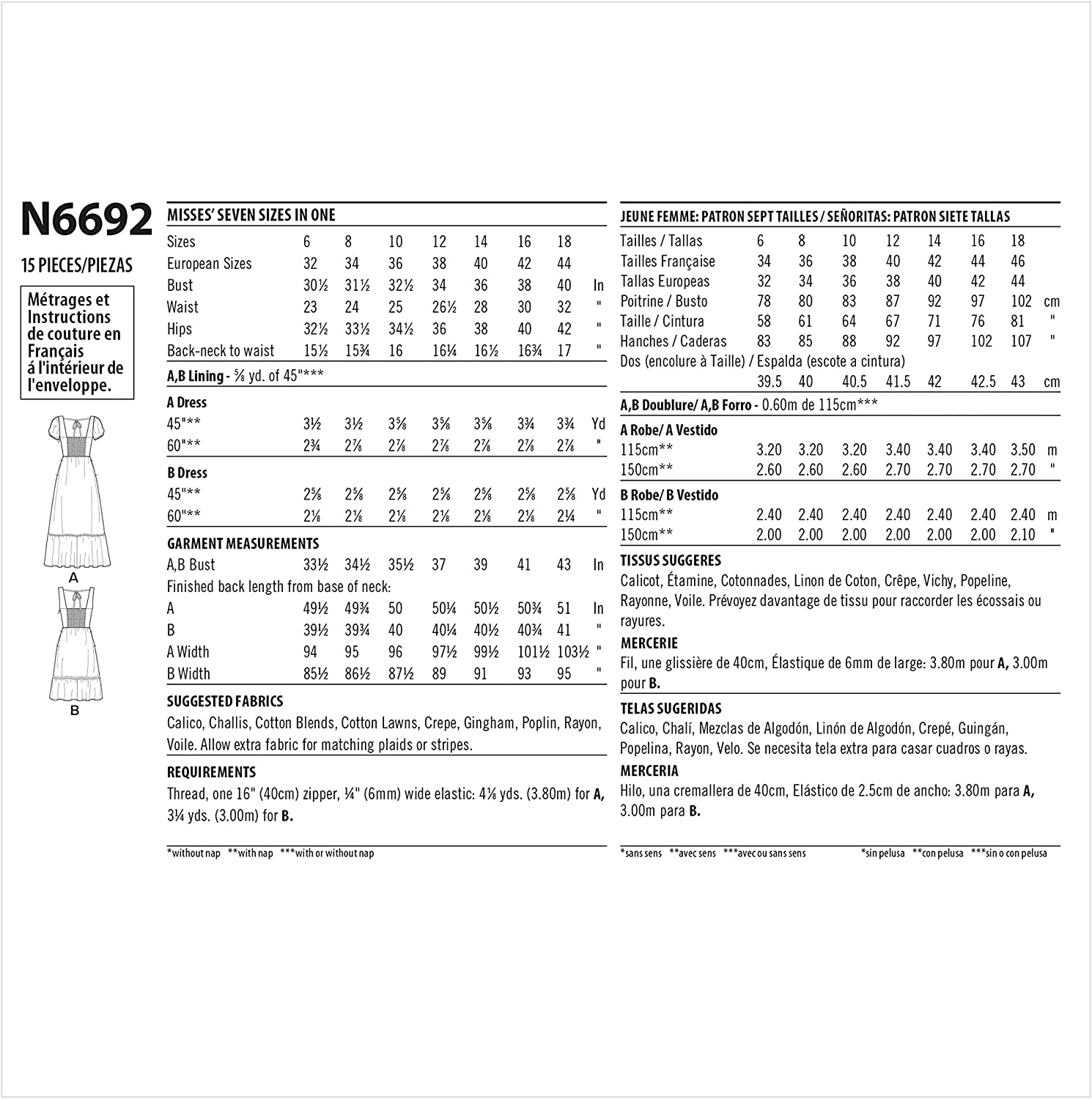 Newlook UN6692A Misses' Sewing Pattern Dresses, Size 6-8-10-12-14-16-18 image number 5