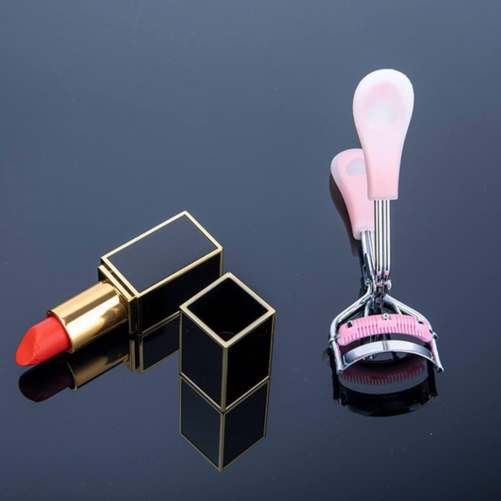 Stainless Steel Eyelash Curler with Built-In Comb Pinch Pain-Free Suitable for Any Eye Shapes and Sizes, with 5 Silicone Refill Pads (Black) image number 3