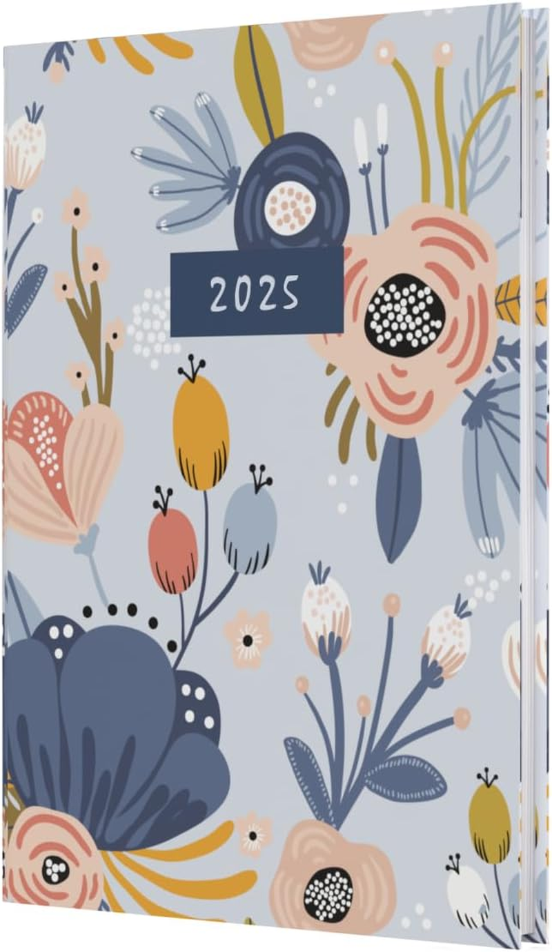 Collins Enchanted 2025 Planner - A5 Week to View Diary - Black - (EN53.99-25) - Hardback Weekly Diary with Floral Design