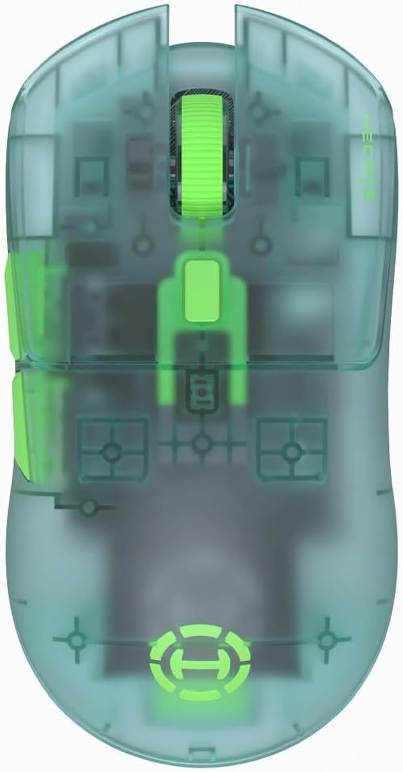 Edifier G3M PRO Wireless Gaming Mouse, Tri-Mode 2.4G/Usb-C/Bluetooth/26000 DPI, Rechargeable Computer Mouse for Laptop PC Mac, Transparent Green