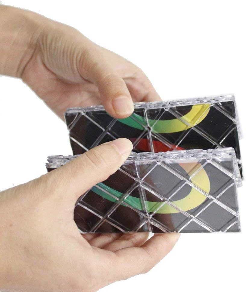 Goodplay Lingao 8 Panels 3 Rings Magic Folding Puzzle Cube Twisty Black