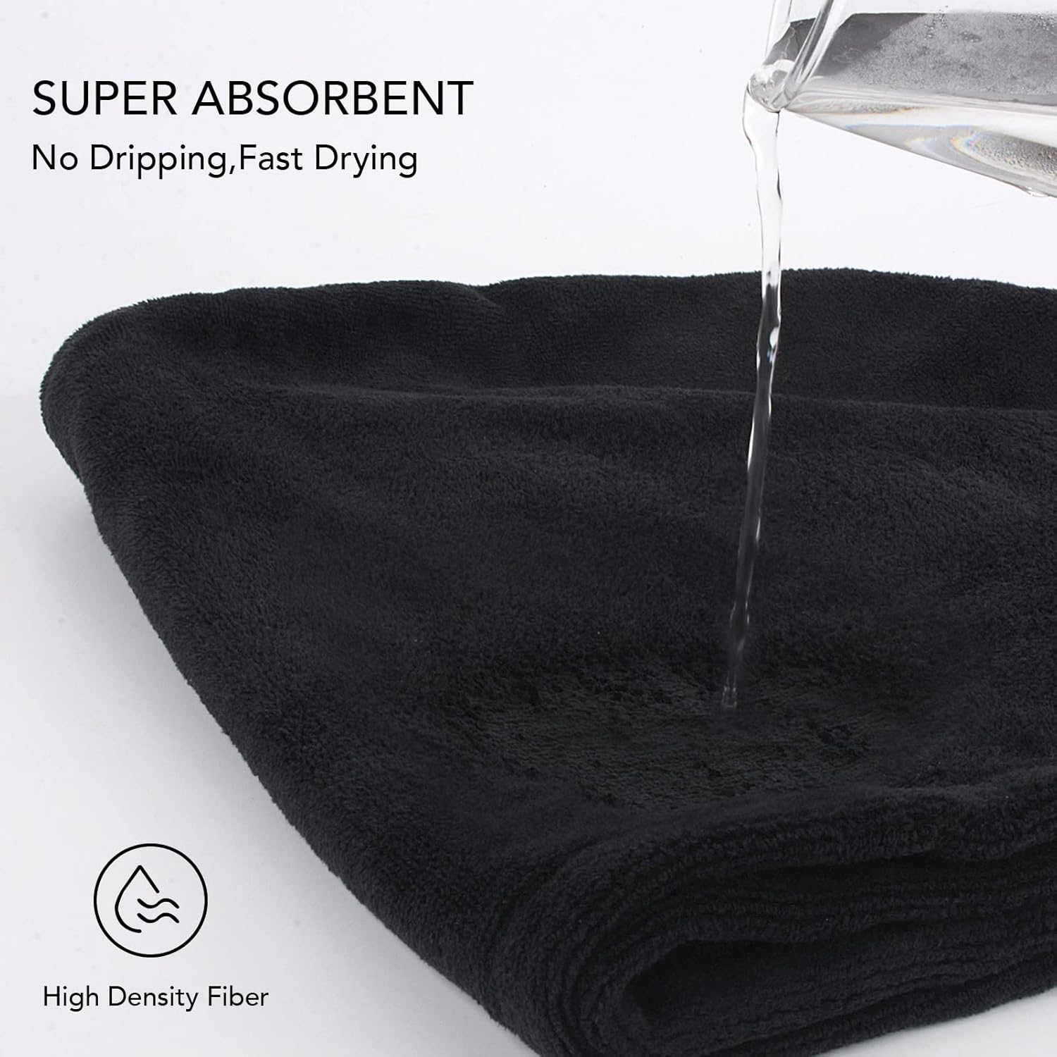 Sinland 3 Pack Microfiber Hair Towel Wrap Super Absorbent Hair Turban for Women Fast Drying Hair Towels with Buttons for Drying Curly Long Thick Hair image number 6