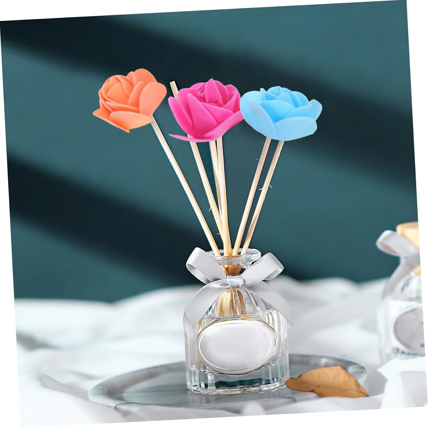10Pcs Decorative Wood Diffuser Sticks Artificial Dried Flowers for Essential Oil for Home Office and Yoga Rooms Indoor Fragrance and Atmosphere