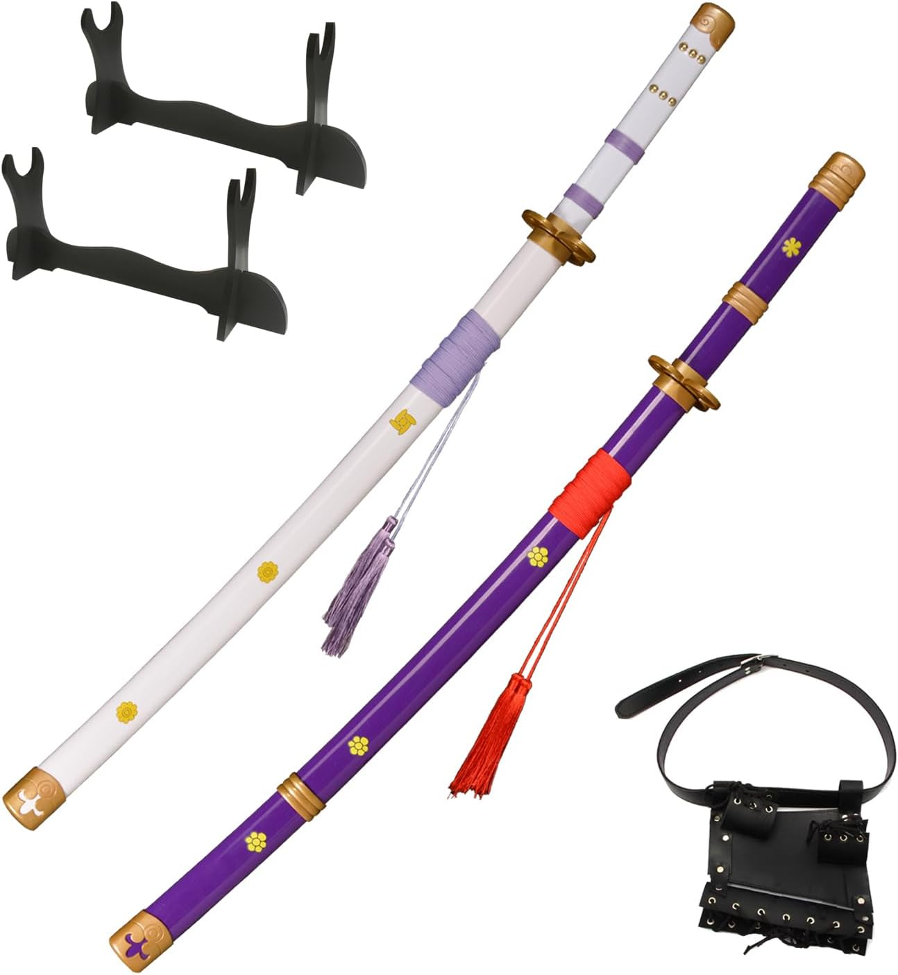 103Cm Roronoa Zoro 2 Piece Yama Enma Set with 2 Single Layers Display Stand and Two Hole Belt,For Cosplay,Collection,Display,Performance image number 4