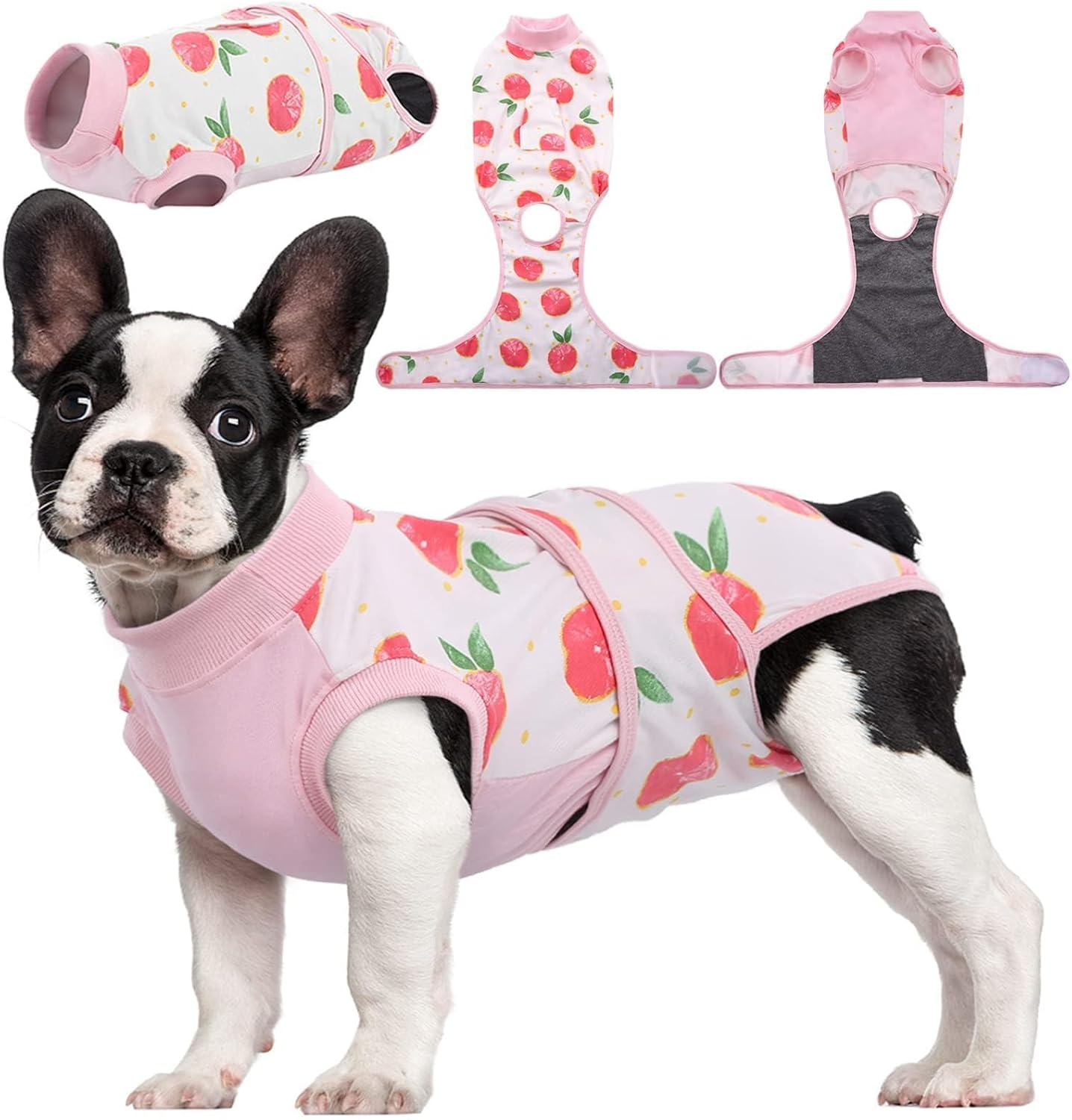 Kuoser Recovery Suit for Dogs Cats after Surgery, Professional Pet Recovery Shirt Dog Abdominal Wounds Bandages, Substitute E-Collar & Cone,Prevent Licking Dog Onesies Pet Surgery Recovery Suit image number 6