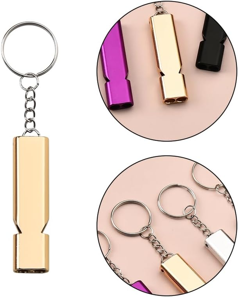 Small Cat Dog Training Whistle Outdoor Survival Whistle Equipment Set 4 Pack Police Referee Whistle Keychain Sports Teacher Coach Whistles for Adults Camp Counselor Whistle Keychain image number 2