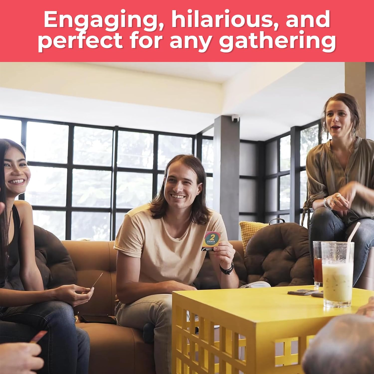 QUOKKA 2 Cents Family-Friendly Comedy Storytelling Game Cards - 60 Funny and Creative Improv Story Card Games - Fun Groups Gathering, Party Activities, Adult Game Night - 3-8 Storyteller Players image number 3