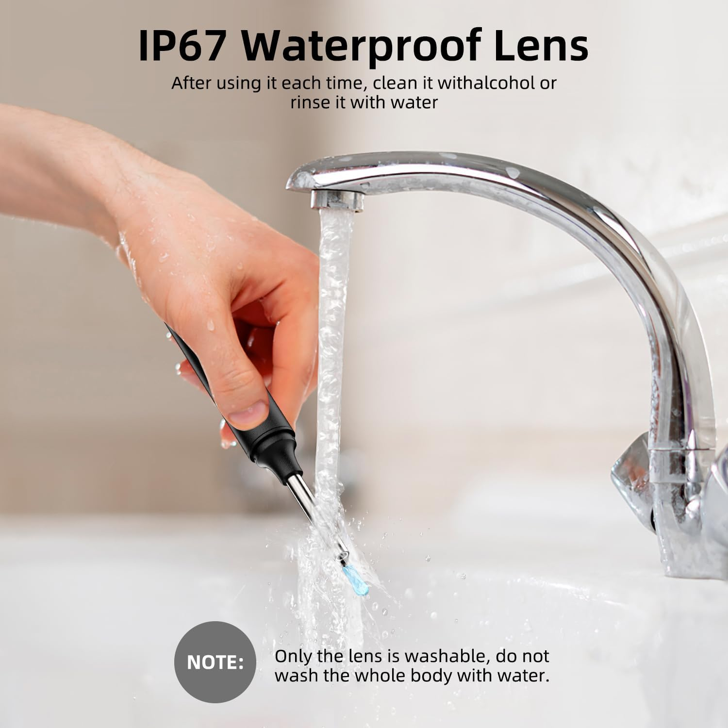 Ear Wax Removal Tool, Qimic Ear Cleaner Wax Removal, 1080P Ear Cleaner Camera with Anti-Dust Cover, Wireless Ear Camera Otoscope with Earwax Remover for Iphone, Ipad & Android Smart Phones image number 1