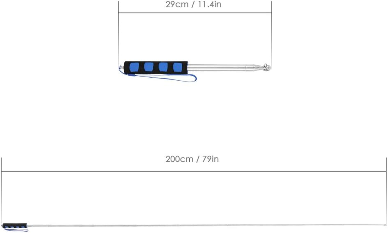 ASHDEL 2 Meters Outdoor Stainless Steel Telescopic Flagpole for Teachers' Flagpole Teaching Pointer Tour Guide Banner 79" Flagstaff image number 5