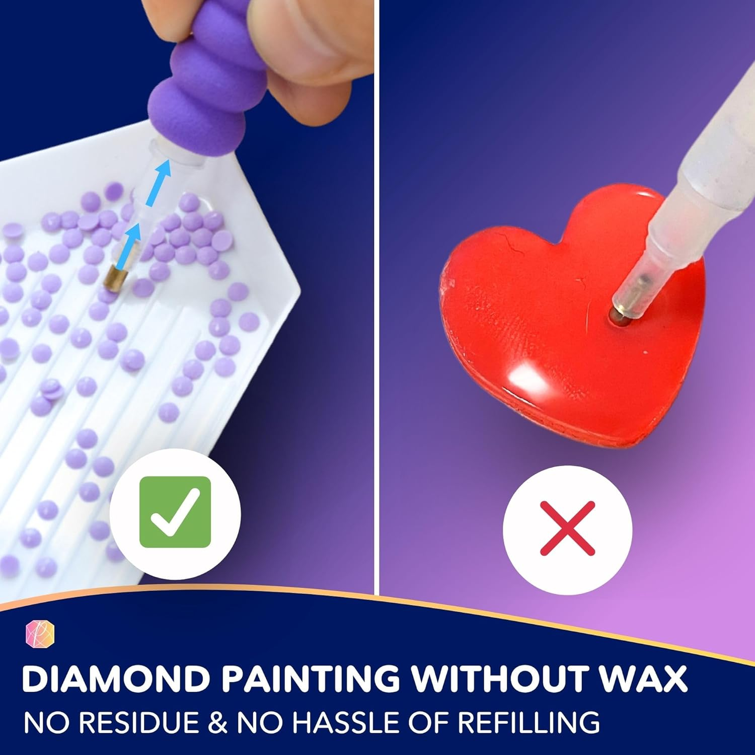 Picmondoo - Pink Wireless Diamond Painting Pen - E-Painter with Vacuum Pump - AB Stones Setting - Adults, Non-Foldable image number 3