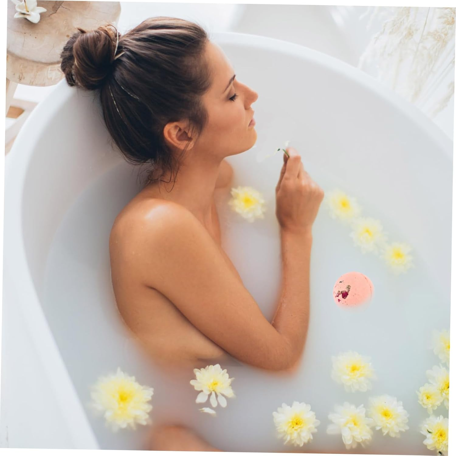 Deep Sea Bath Ball French Rose Fragrance Stress Relief Body Spa Salt Flakes Household Skin Care