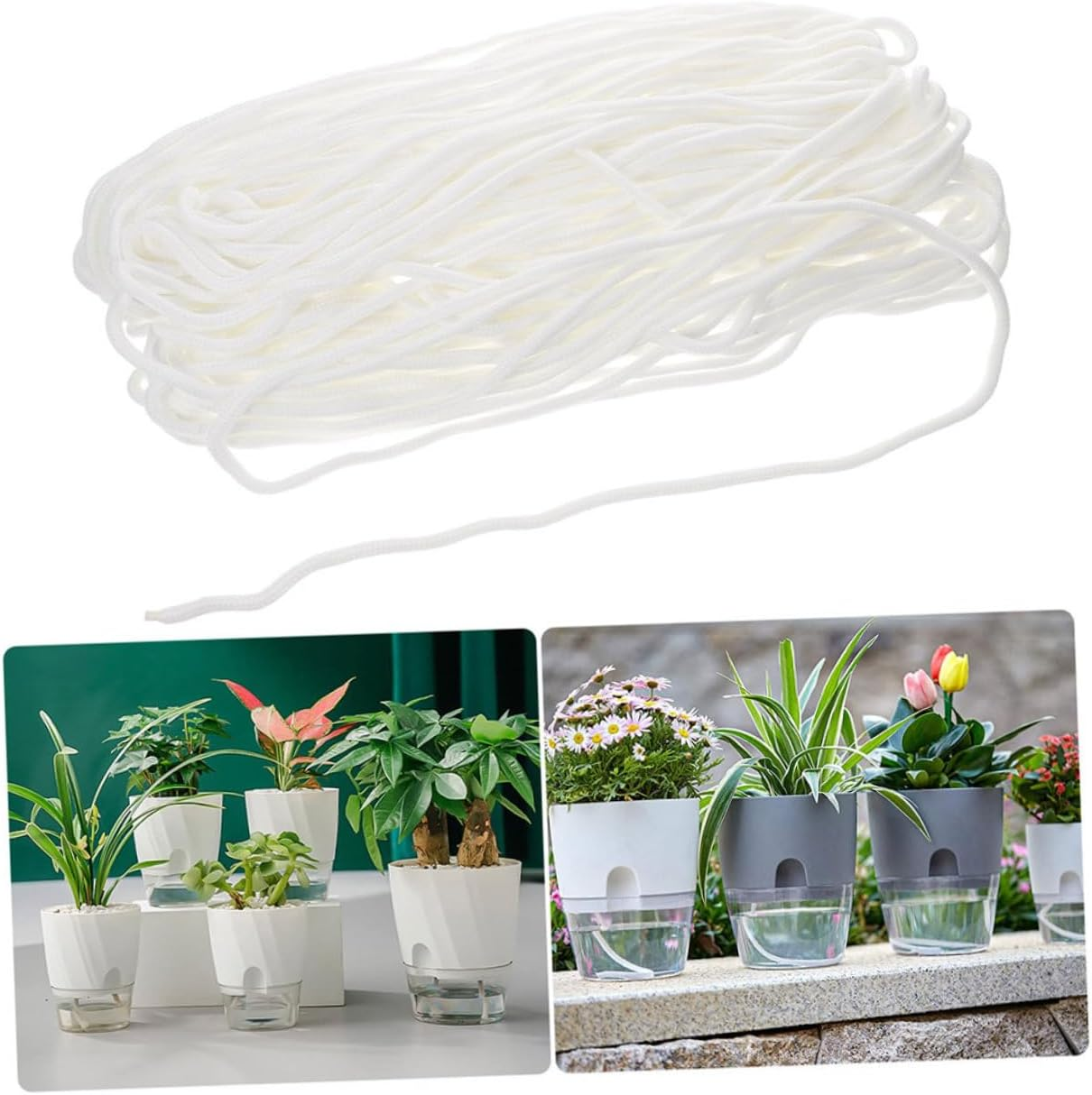 Kisangel Self-Watering Planter Rope Cotton Thread for Hydroponic Potted Plants Water Absorption Wick Cord for Garden Supply image number 2