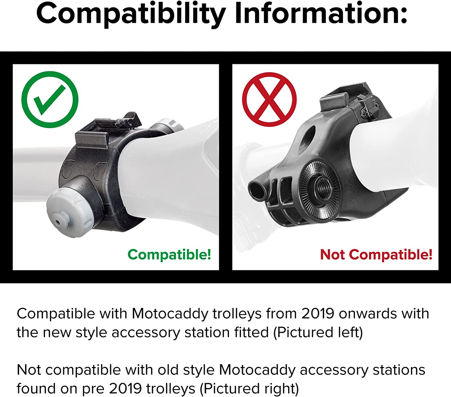 Umbrella Holder for Motocaddy Electric Golf Trolleys - 2019 Onwards S1 M1 M3 M5 M7 image number 3