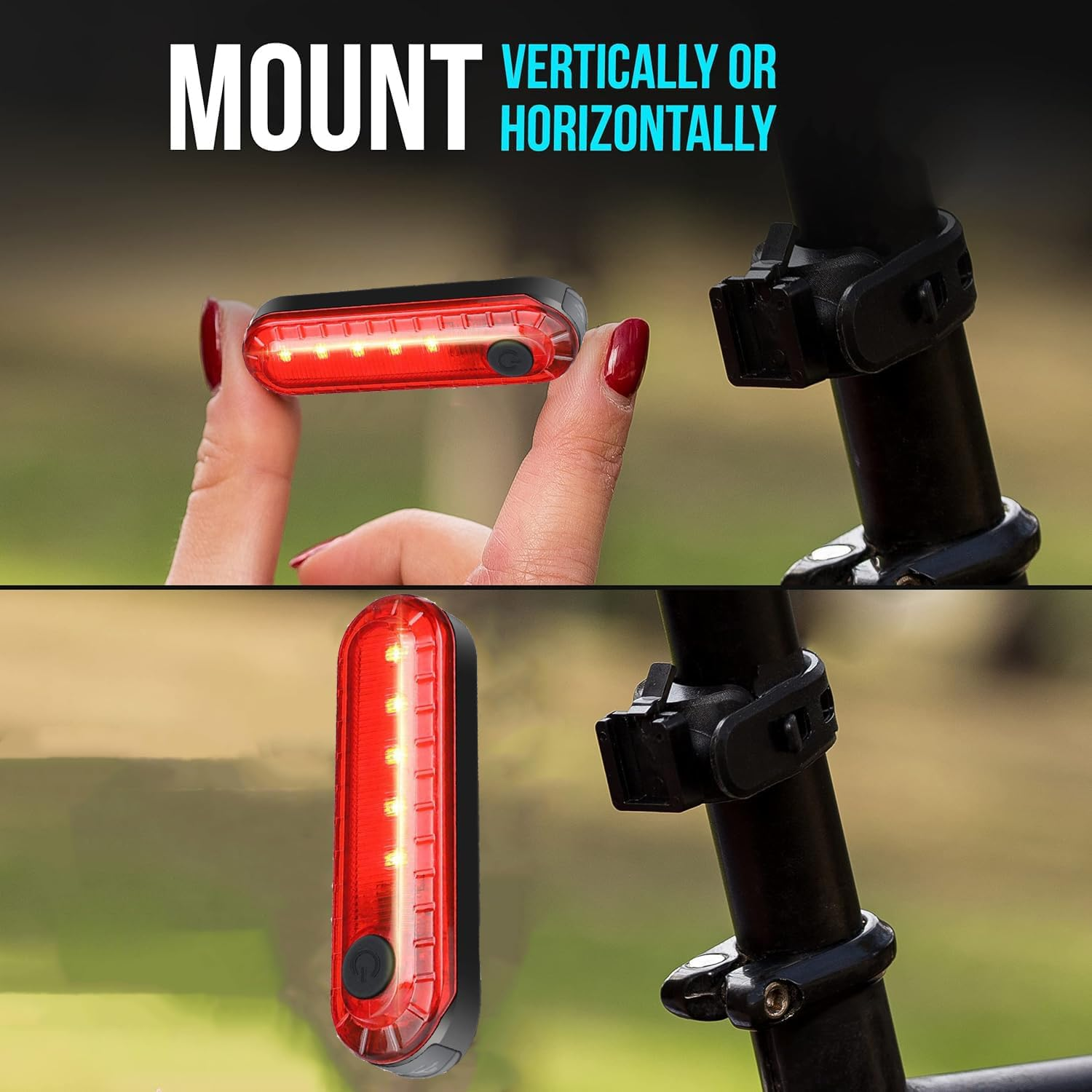 Bike Tail Light, Bicycle Rear Lights USB-C Rechargeable LED Cycling Safety Flashlight with 4 Light Mode for Road Mountain Night Riding & Adults Men Women - 4 Pack image number 1