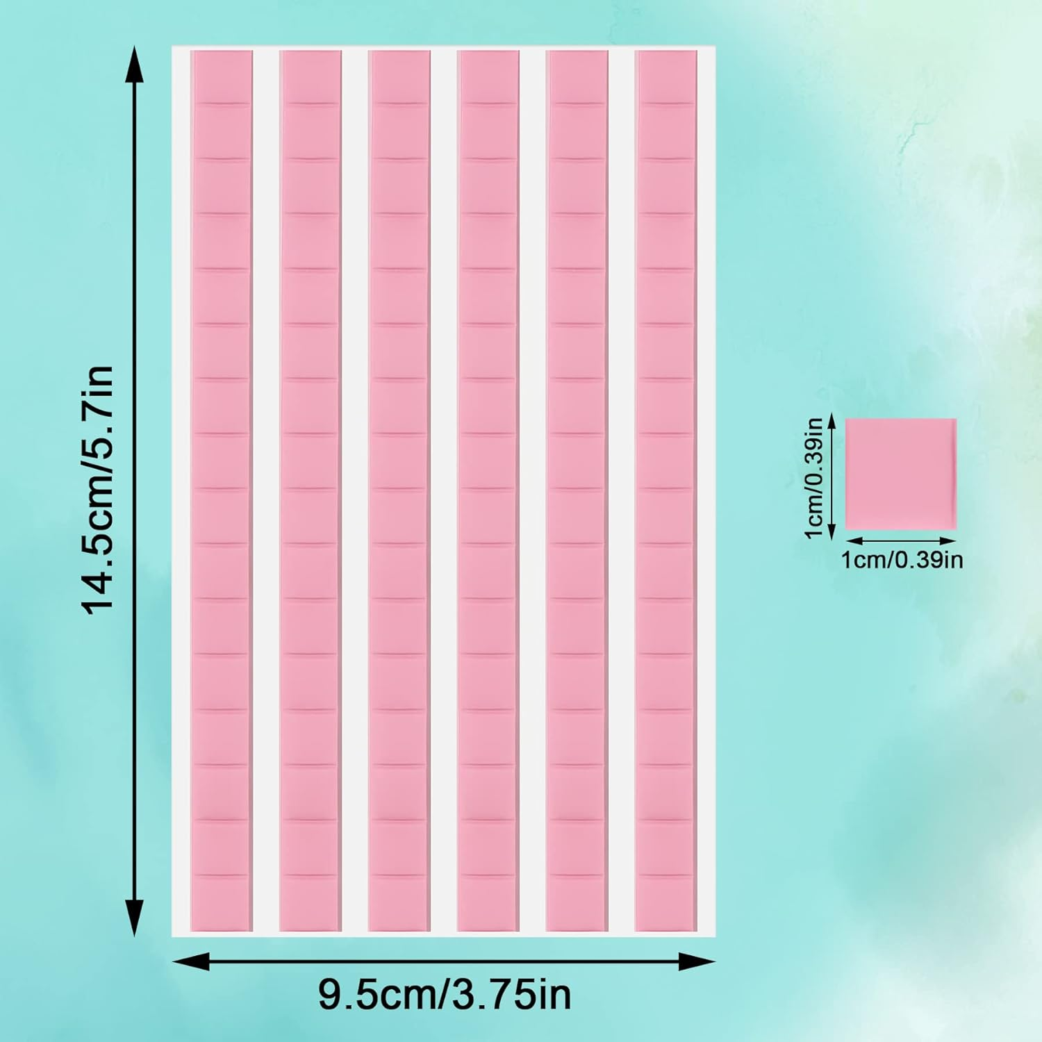 JULBEAR 288 Pcs Sticky Tack, Removable Adhesive Poster Putty, Reusable Wall Safe Mounting Tack for Hanging Pictures and Museum Art Photography (White, Blue, Pink)