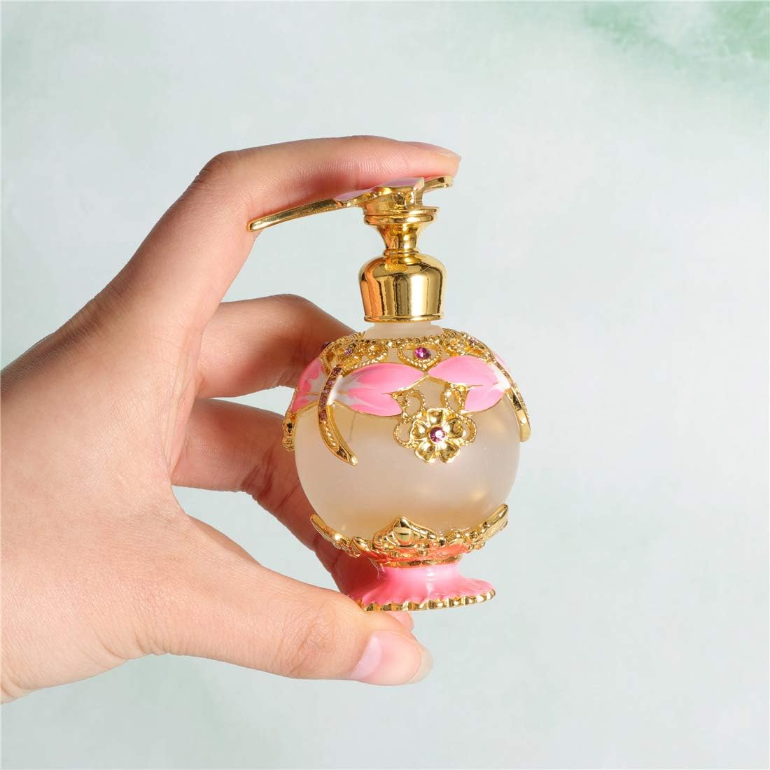 Waltz&F Pink Dragonfly Vintage Refillable Perfume Bottle Empty Frosted Glass Essential Oil Bottle Home Decor 25Ml image number 5