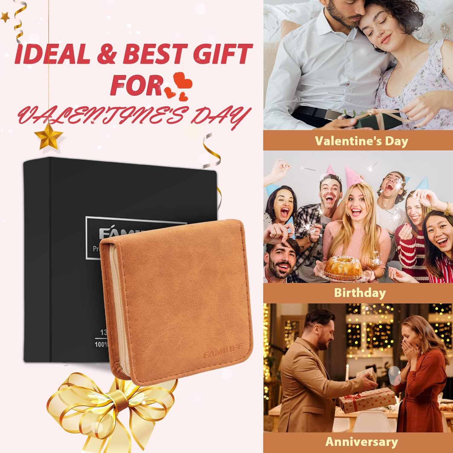 FAMILIFE Manicure Set, Professional Manicure Kit Nail Clipper Set Stainless Steel Pedicure Tools Kit with Leather Travel Case for Women Girl Men (Brown) image number 2