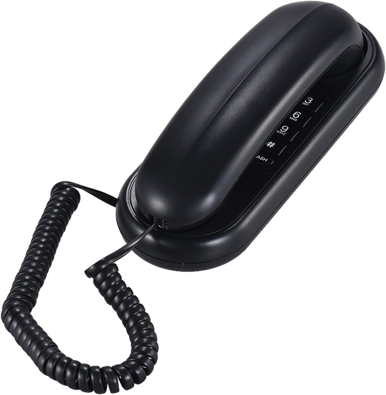 Domary Portable Corded Telephone Phone Pause/Redial/Flash Wall Mountable Base Handset for House Home Call Center Office Company Hotel
