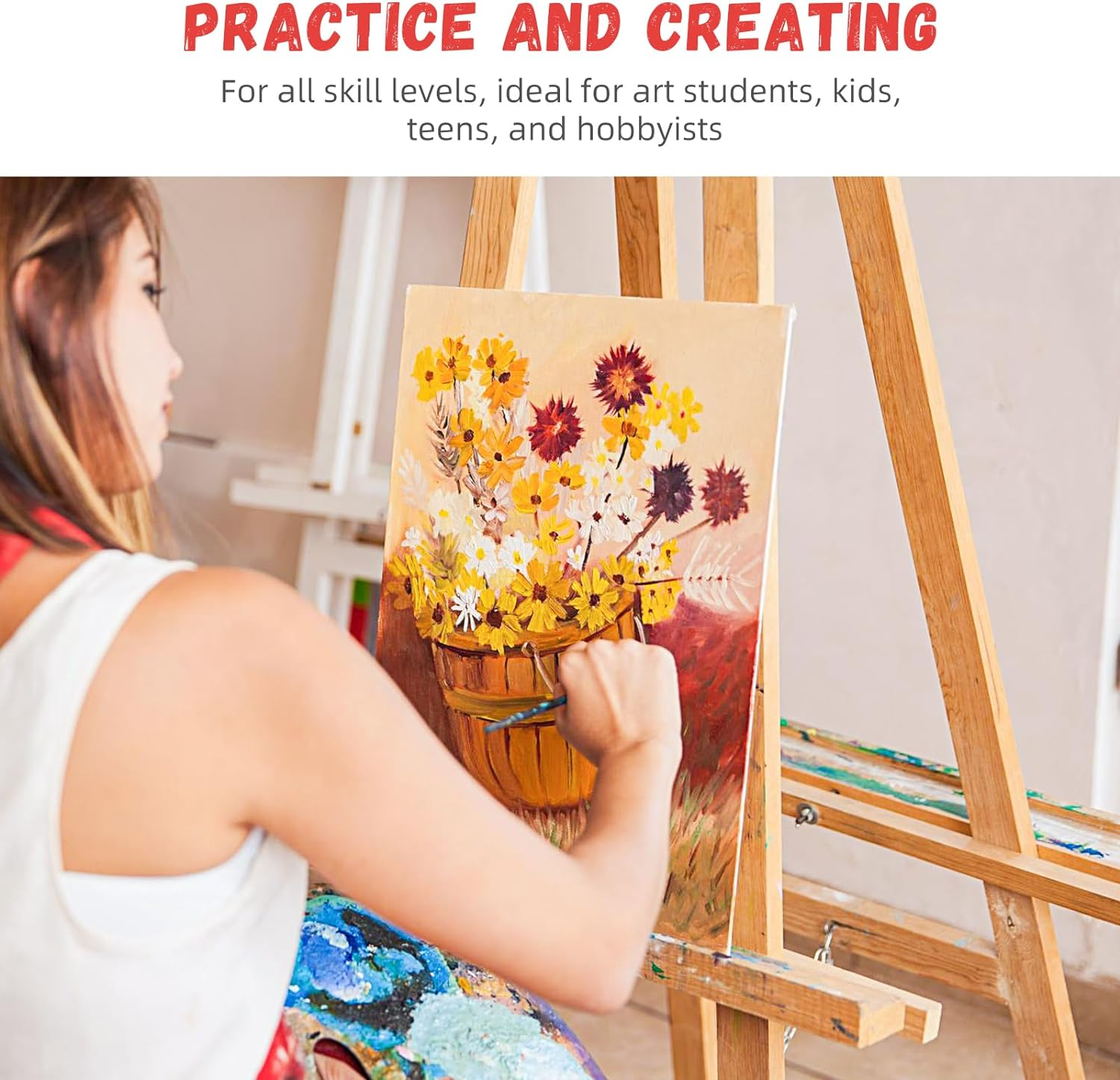 Simetufy 12 Pack 11X14 Inch Canvas Panels, 100% Cotton, Acid-Free, Gesso Primed, Ready to Paint, Suitable for Acrylics, Oil, Watercolor image number 4