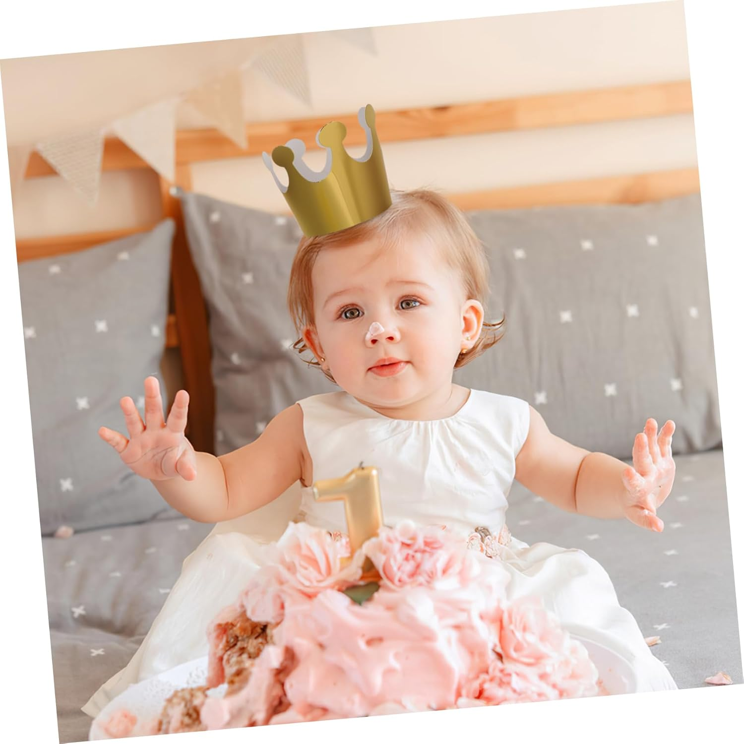 1Set Colorful Party Hats with Paper Crowns and Blowouts Cone Birthday Hats and Party Blowers for Adults Fiesta and Carnival Decorations for Birthday Parties