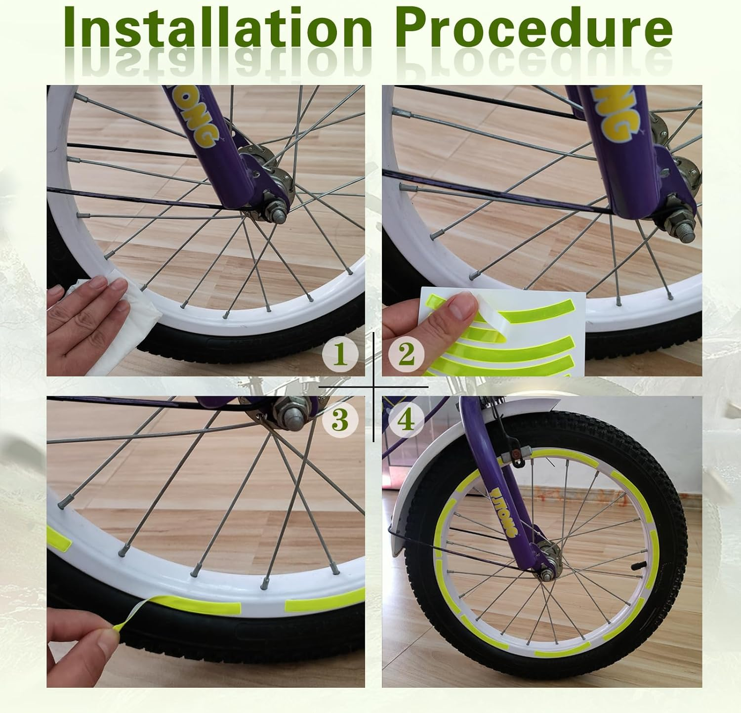 Reflective Stickers 30Pcs for Bike: Reflective Strips for Clothing, Backpacks, Helmets - 3M Fluorescent Tape Yellow image number 4