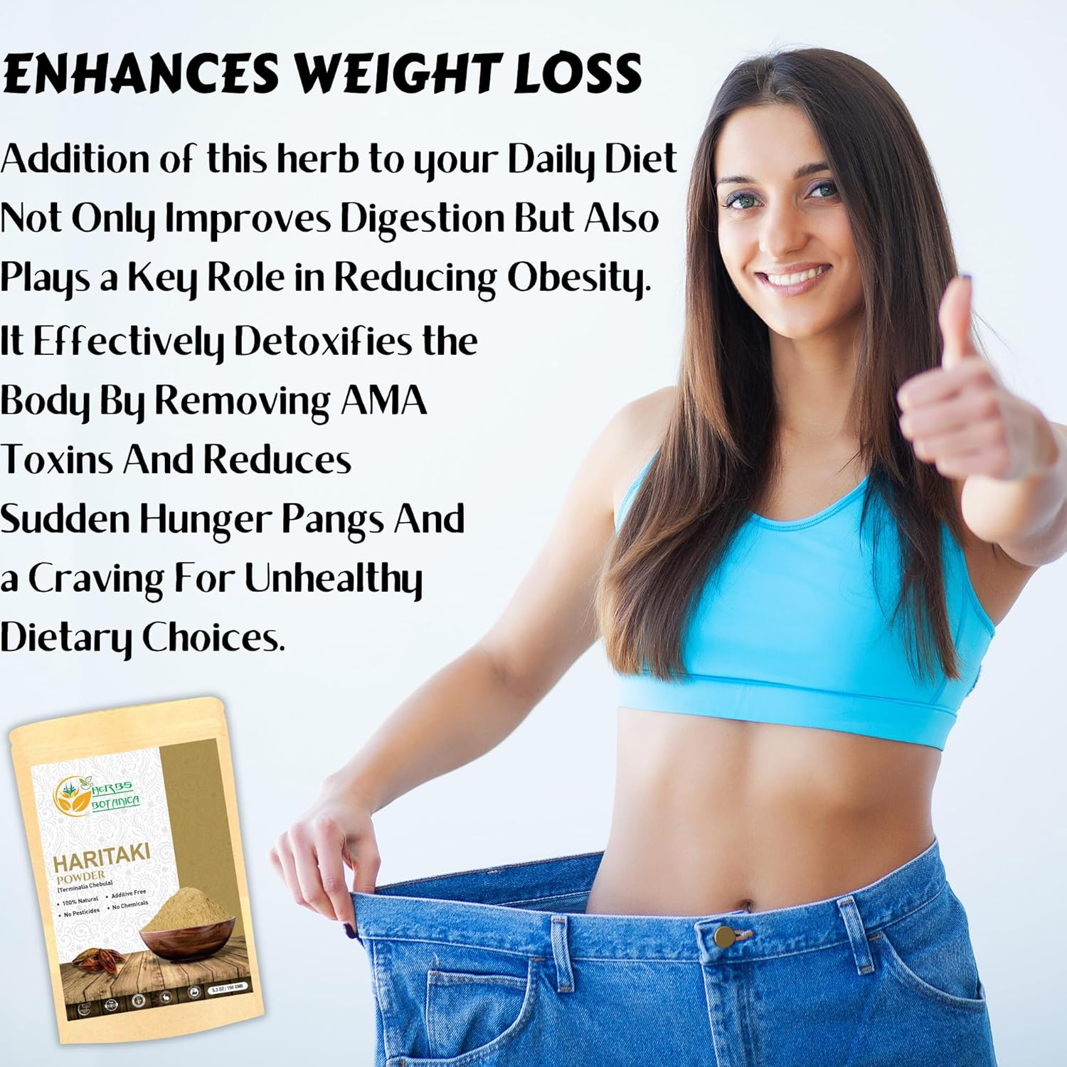 Herbs Botanica Pure Natural Haritaki Powder (Harad) (Terminalia Chebula) | 5.3 Oz (150 GMS) | Herbs from India | for Detoxication | Colon Cleanser | Healthy Colon | Vegan image number 3