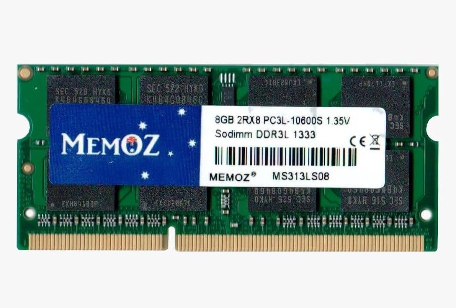 Memoz 8GB DDR3 1333Mhz Notebook PC3 10600 Laptop Memory 1.35/1.5V Sodimm Memoz 5 Years Warranty RAM image number 1