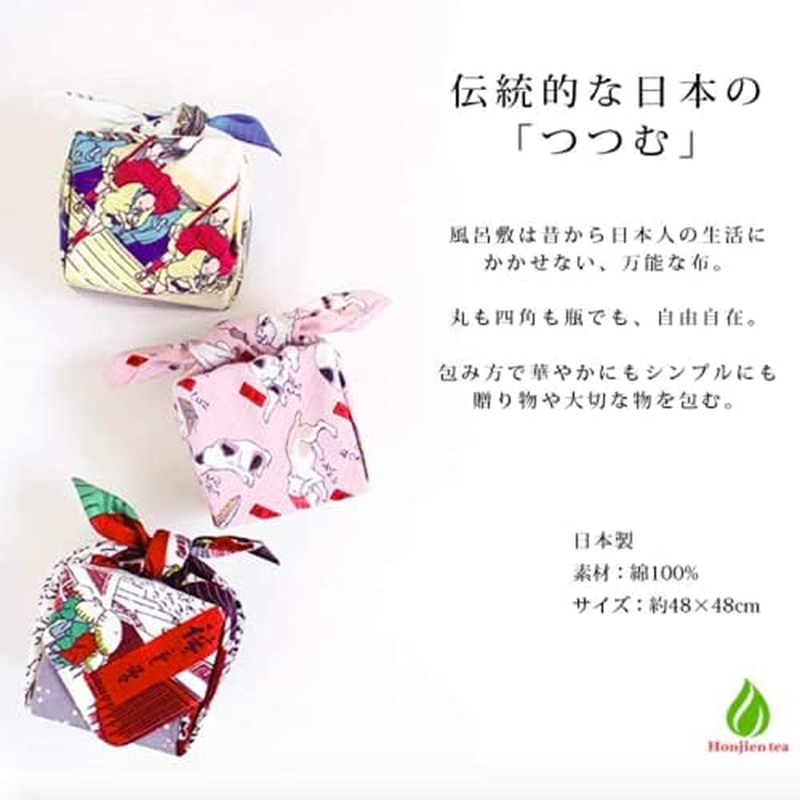 Furoshiki Traditional Japanese Fabric - Bento Lunch Wrapping Cloth Bandana - Medium 18.9 X 18.9 Inches, Hand Towel: with Ukiyo-E Art Motif (HOKUSAI Kousyukajikazawa) image number 1