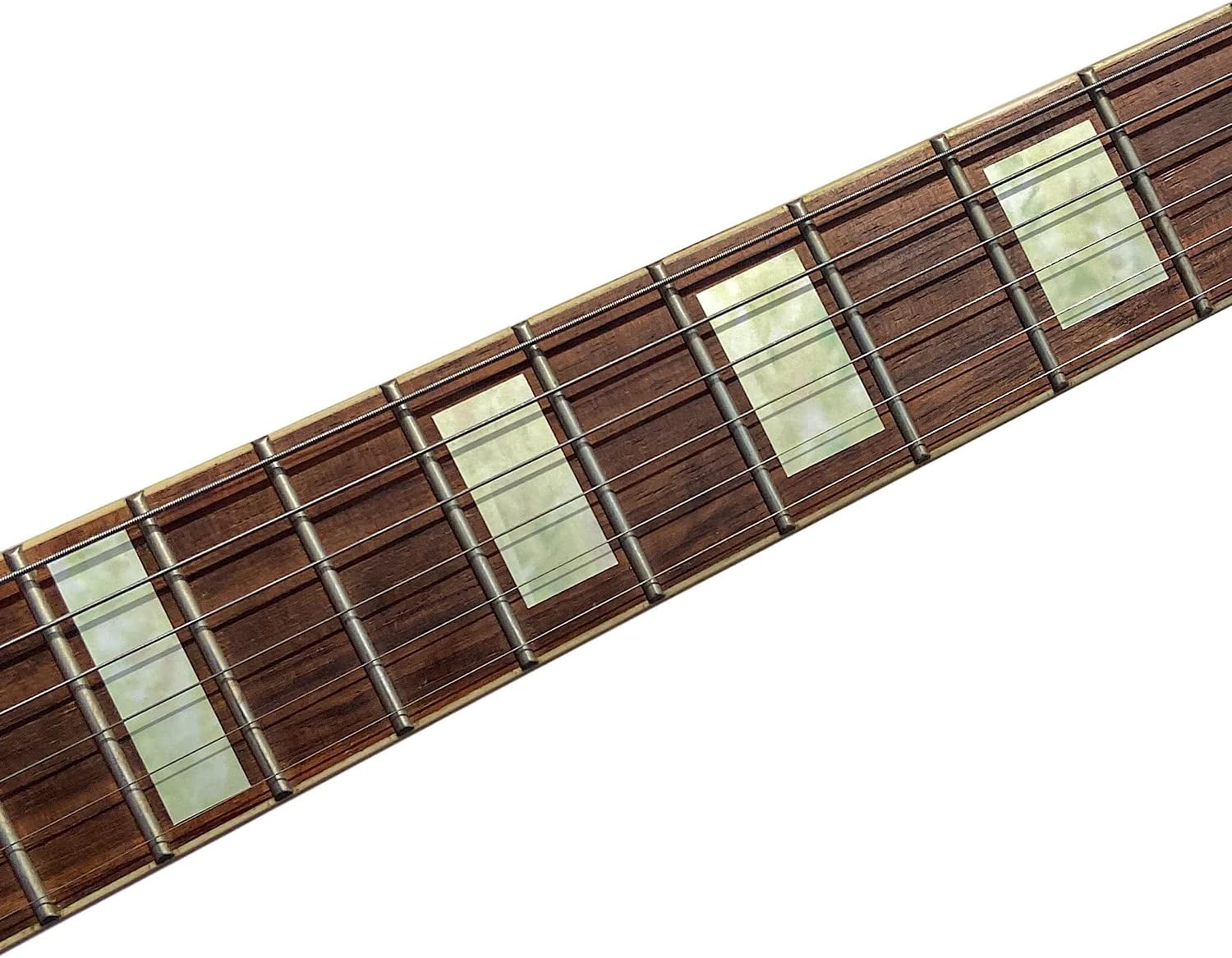 Inlay Sticker Fret Markers for Guitars & Bass - LP/SG Blocks - Aged White Pearl, F-005BL-AW image number 2