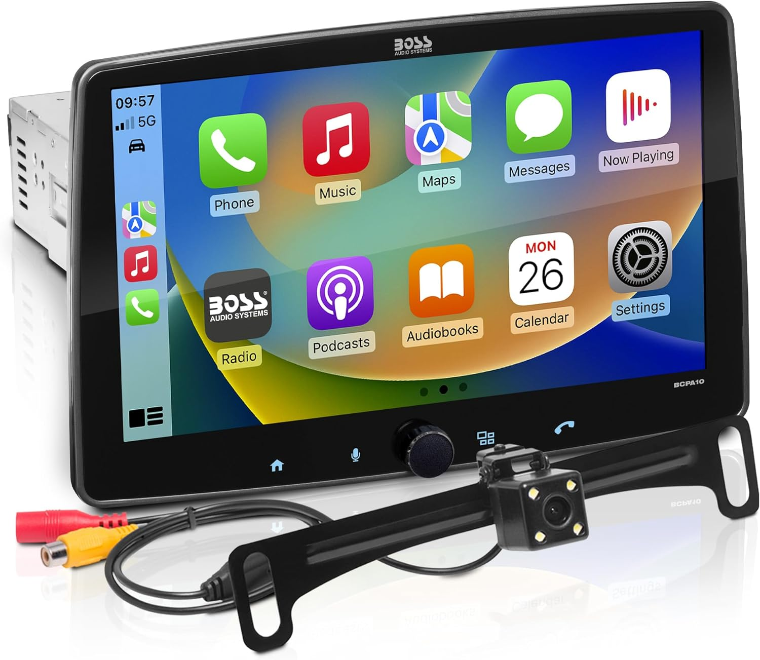 BOSS Audio Systems BCPA10RC Car Stereo - Apple Carplay, Android Auto, 10.1 Inch Single Din, Touchscreen, Bluetooth Audio and Calling, No CD DVD Player, Backup Camera, Radio Receiver image number 2