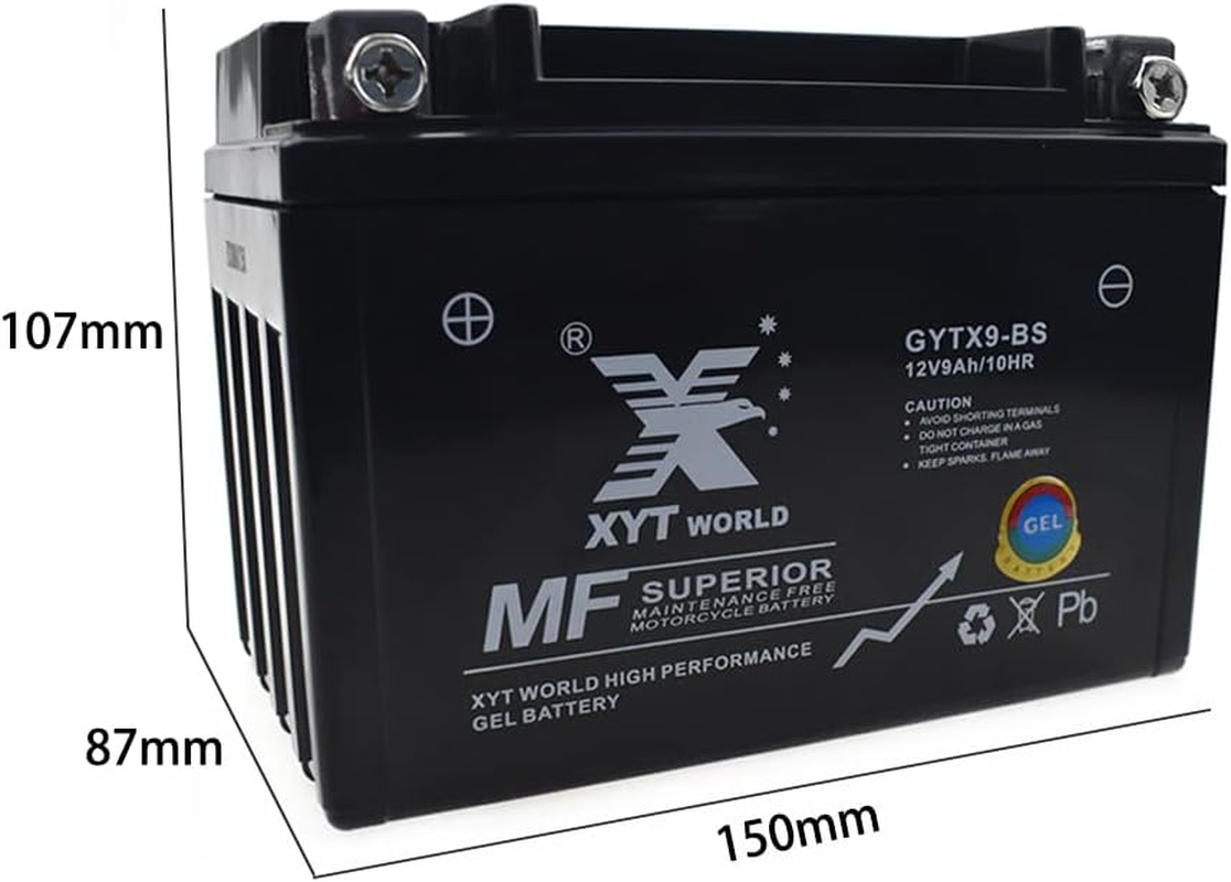 YTX9-BS 12V9Ah Motorcycle GEL Battery Dirt Bike ATV Quad Scooter Motorbike Replace GTX9-BS CTX9-BS YTX9-BS image number 3