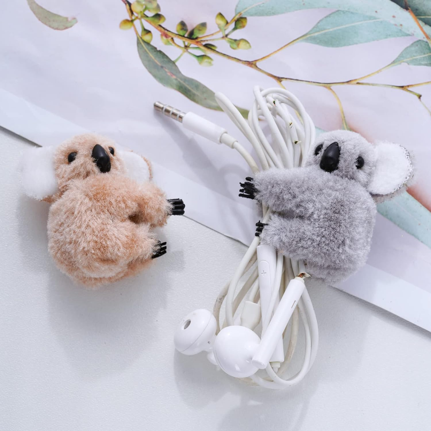 16Pcs Koala Clip Pencil Buddy Clip on Pencil Topper Animal Hungers Koala Birthday Party Supplies image number 3