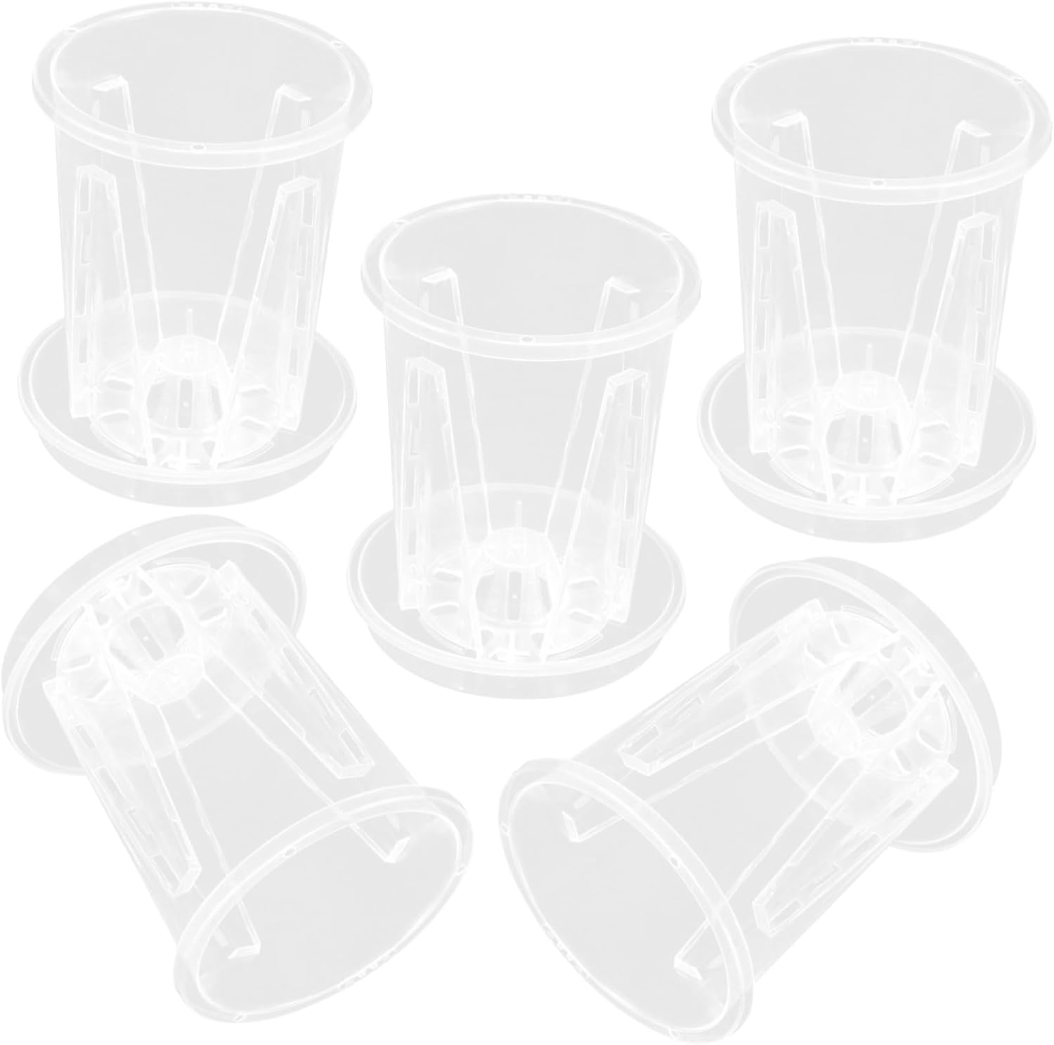 BESPORTBLE 5Sets Breathable Root Control Flower Pot Flower Pots for Orchids Plant Nursery Drainage image number 3