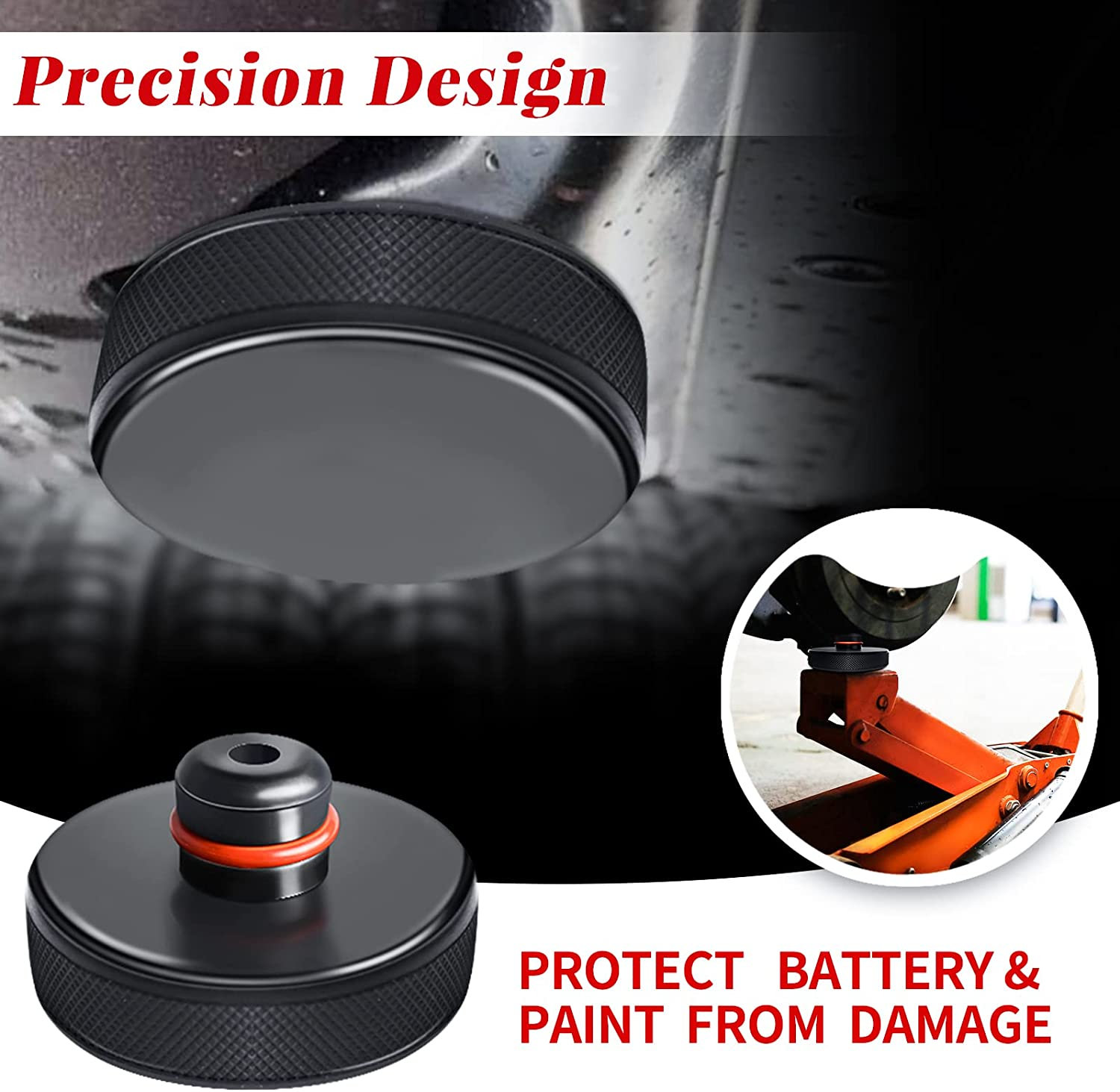 Chirano Lifting Jack Pad for Tesla Model 3/S/X/Y, 4 Pucks with Storage Case, Accessories for Tesla Vehicles image number 2