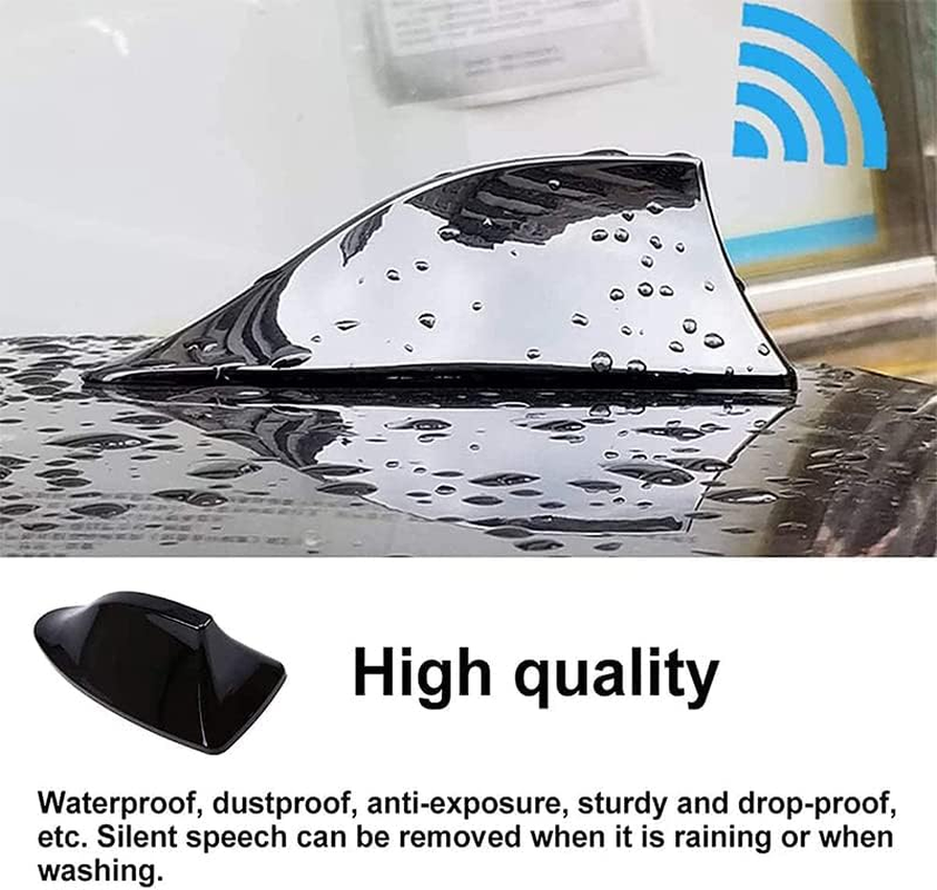 AIMALL Universal Car Roof Radio AM/FM Signal Shark Fin Aerial Antenna, Stylish Roof Mount, Easy Installation, Compatible with Most Vehicles, Durable ABS Material image number 1