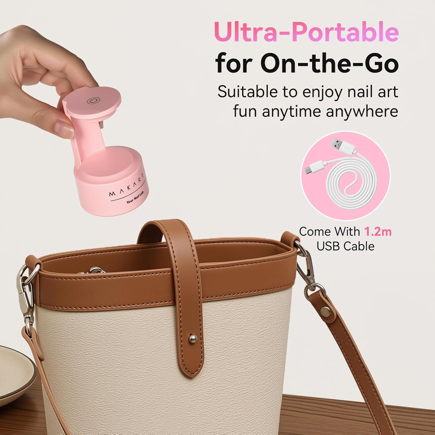 Makartt Mini UV LED Light for Nails - Innovative Lamp with Open Space for Easy Tips Extension, Art Flash Cure, Portable Dryer Travel Manicure Tool DIY at Home image number 2