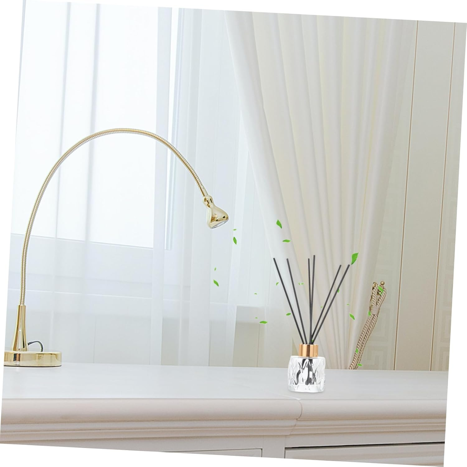 Glass Aromatherapy Bottles Scent Diffuser Containers Essential Oil Dispensers Chic Fragrance Release Bottles Empty for Home Office Decor image number 6