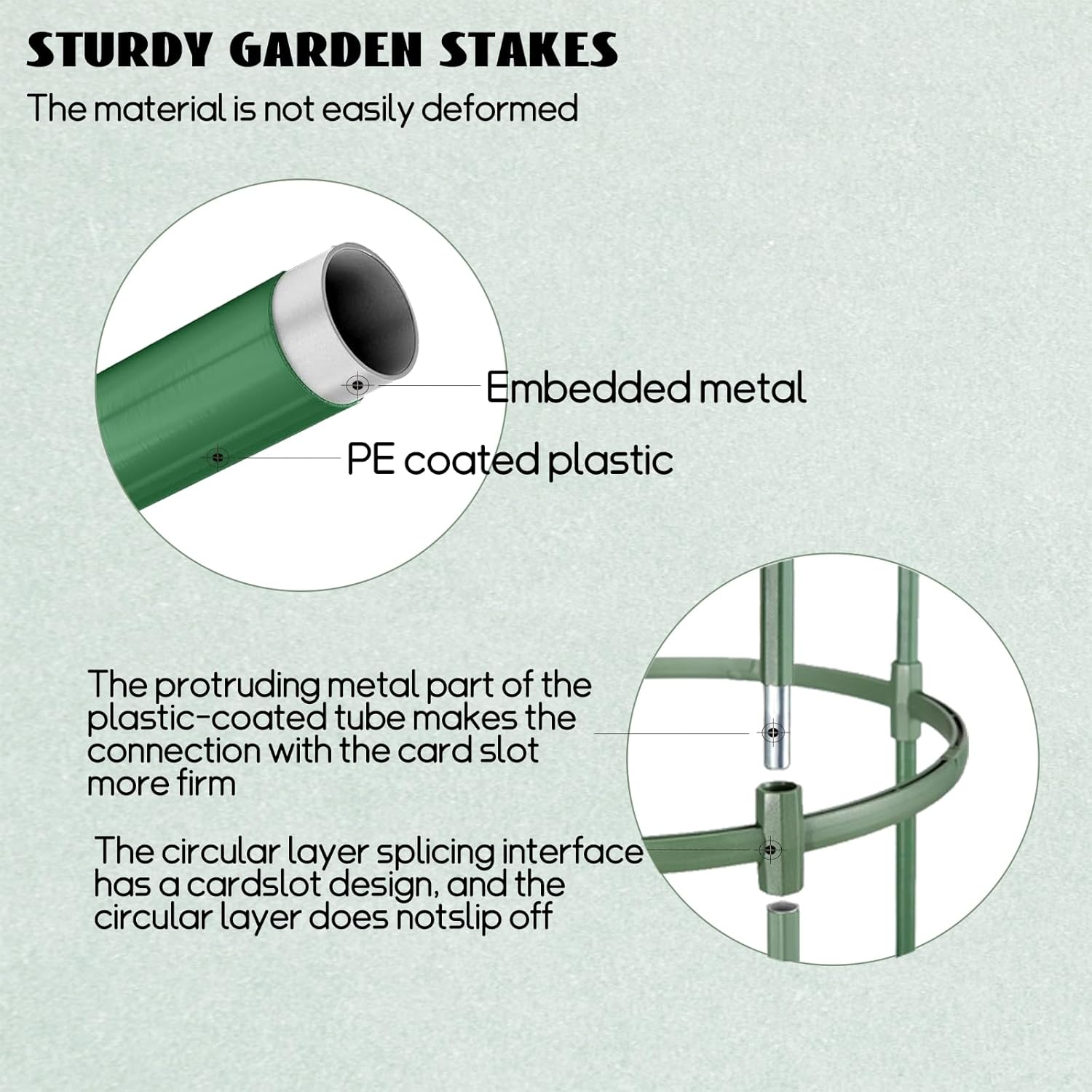 1 Packages Plant Rack, Tomato Cage, Tomato Rack up to 54.5 Inches Adjustable Height for Growing Tomato Plants, Potted Green, Climbing Vegetable Plants (1) image number 2