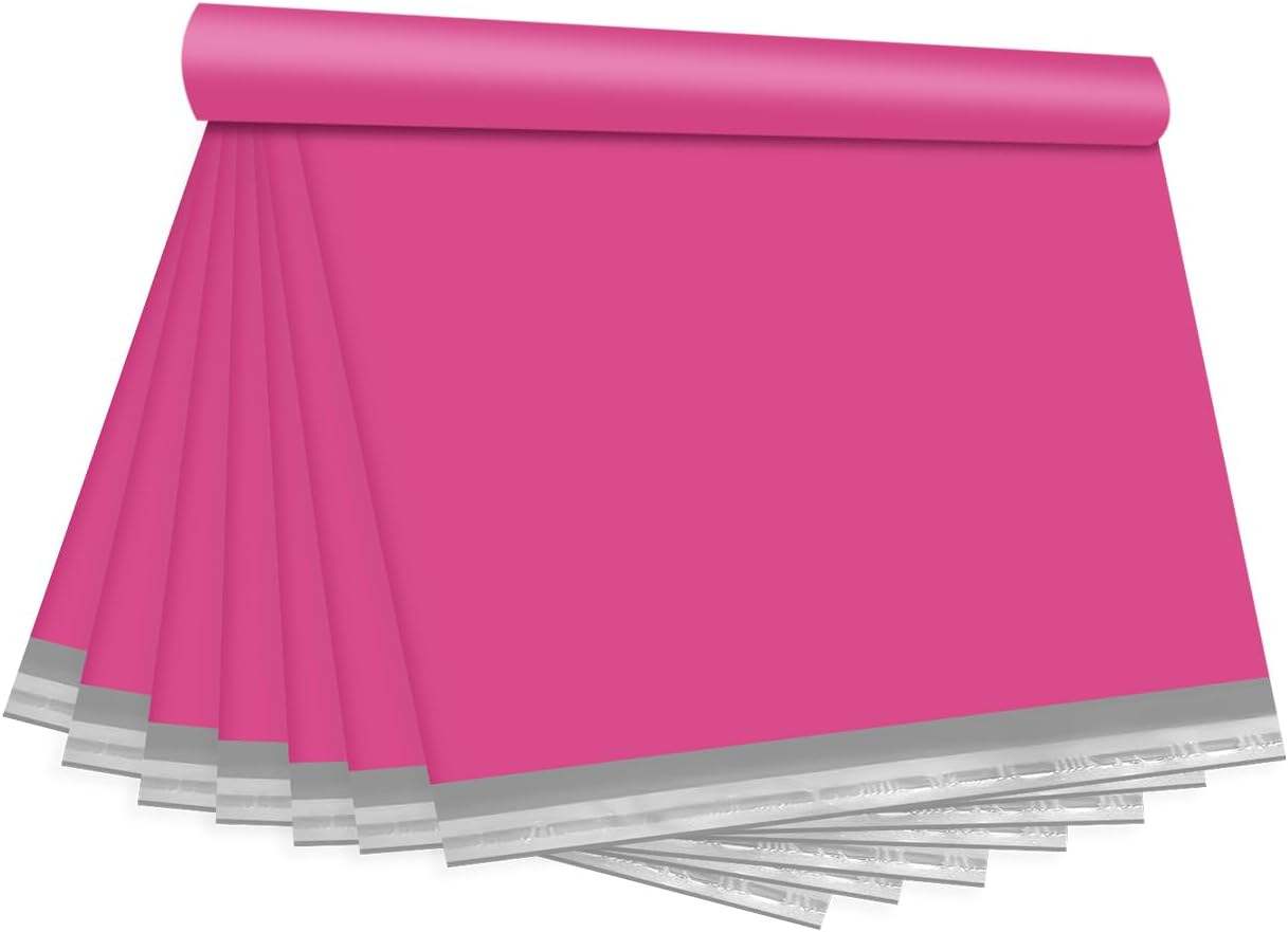 KKBESTPACK 100 Pcs 12X15.5 Poly Mailer Envelopes Shipping Bags Self Adhesive Waterproof Bags (Pink) (B125) image number 4