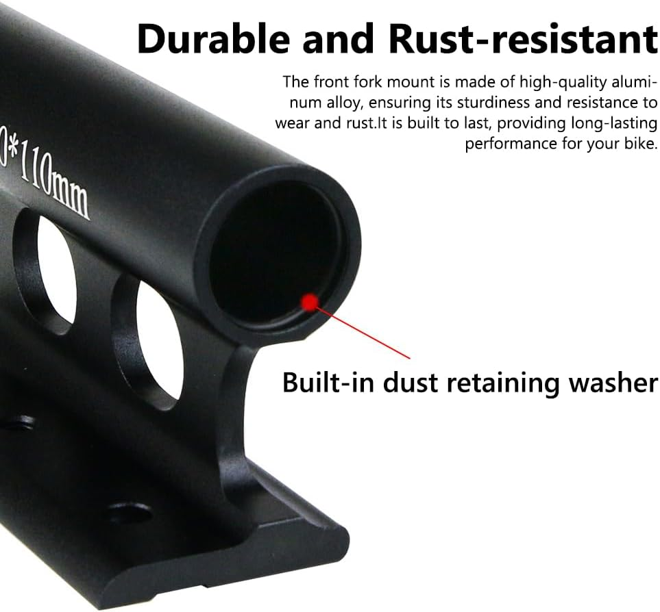 Aluminum Alloy Front Fork Mount Bike Holder - 20X110Mm Thru Axle Rack - Quick Release Front Fork Bracket Stand image number 1