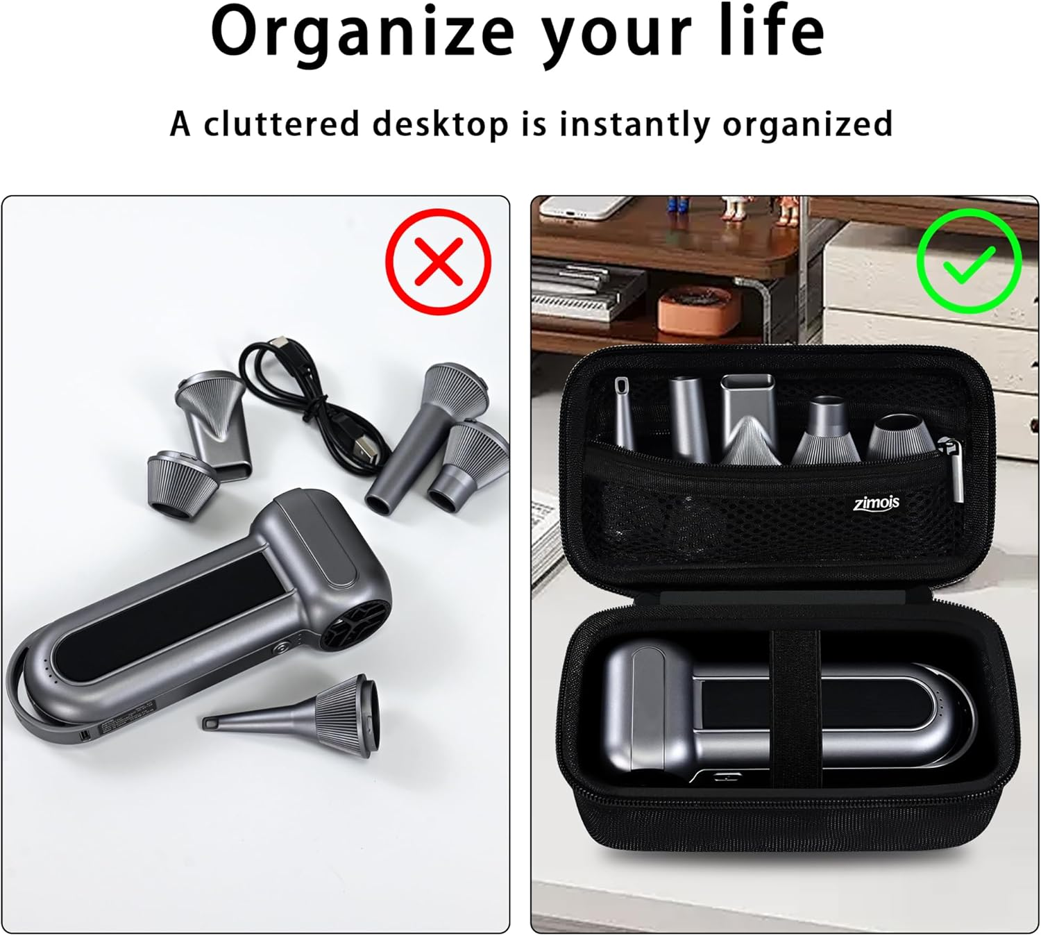 Hard Case Compatible for WOLFBOX MF100 Electric Air Duste,Hard EVA Case for Air Jet Blower to Protect Your Duster from Damage and Parts Missing(Only Box) image number 5