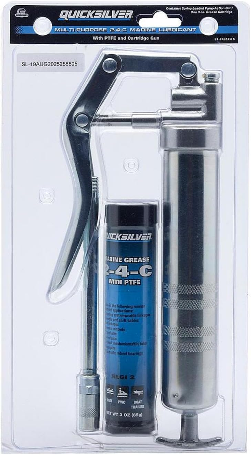Quicksilver 74057Q5 2-4-C Marine Grease/Lubricant Gun with 3-Ounce Cartridge image number 6