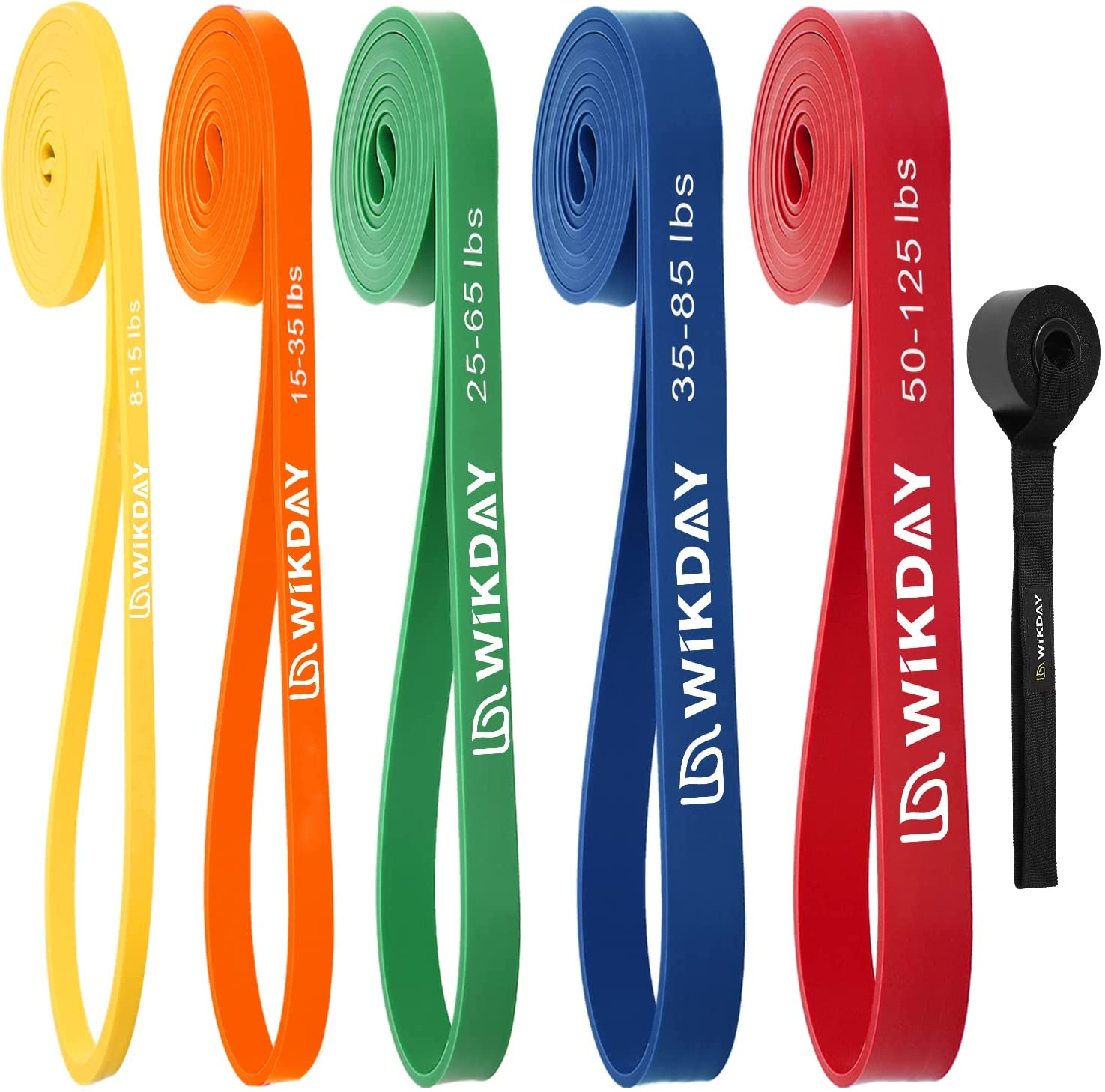 Resistance Bands, Pull up Bands, Workout Bands for Exercise, Thick Heavy Resistance Band Set with Door Anchor, Elastic Bands for Body Stretching, Crossfit Training at Home/Gym for Men & Women