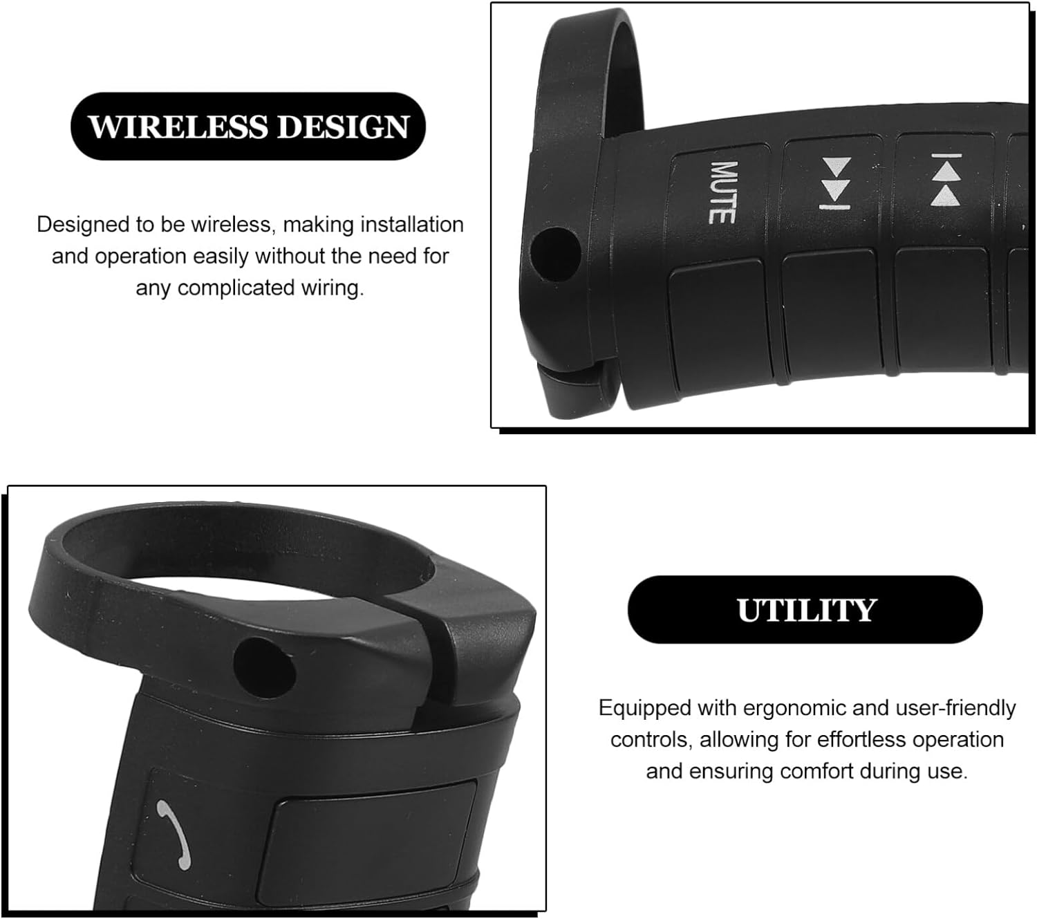 SOLUSTRE Steering Wheel Control Steering Wheel Remote Controller Car Wheel Control Button image number 4