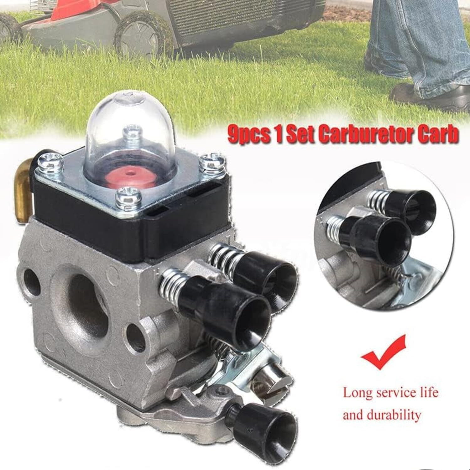 EZONEDEAL Carburetor Kit, Carb Air Fuel Filter Set for STIHL FS38 FS45 FS46 FS55 FS80 FS85 KM55, Air Fuel Filter Carb Gaskets, 4 Wheeler Go Kart Dirt Bike image number 6