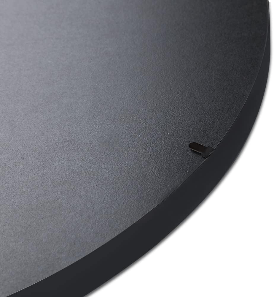 Embellir Wall Mirror, 90Cm Metal Frame Vanity Makeup Shower Bathroom Make up Mirrors Wall-Mounted Decorative Hanging Room Decor for Home Bedroom Hallway, Oval Silver Coated Modern Circle Black