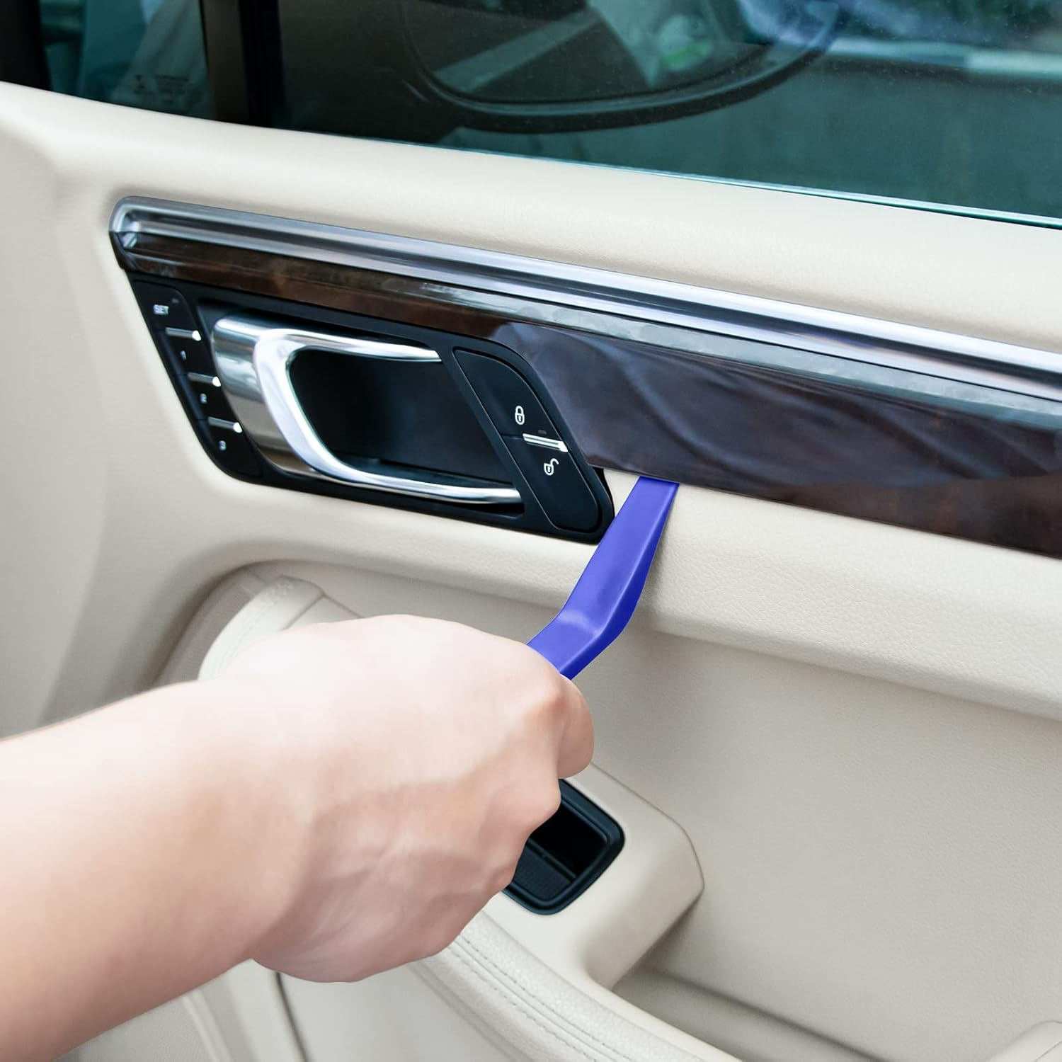 Trim Removal Tool - 5Pcs Trim Removal Tool Set,Car Pry Tool Kit, Car Panel Door Audio Trim Tool Kit for Vehicle Dash Radio Audio Installer