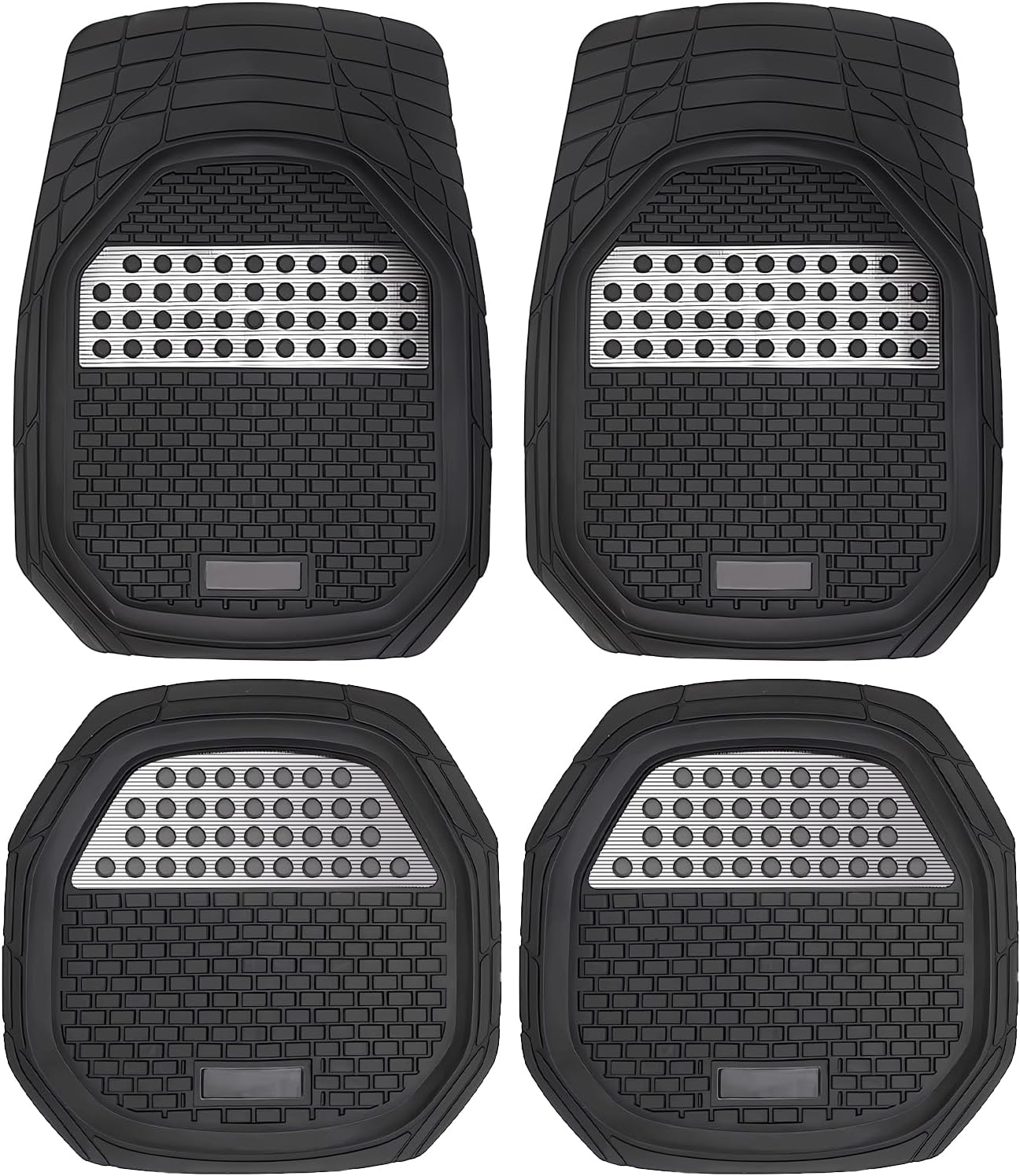 Car Floor Mats, Adjustable Size Automotive Foot Pads, All-Round Protection, Universal Floor Mats for Cars, Trucks, and Suvs - Black image number 2