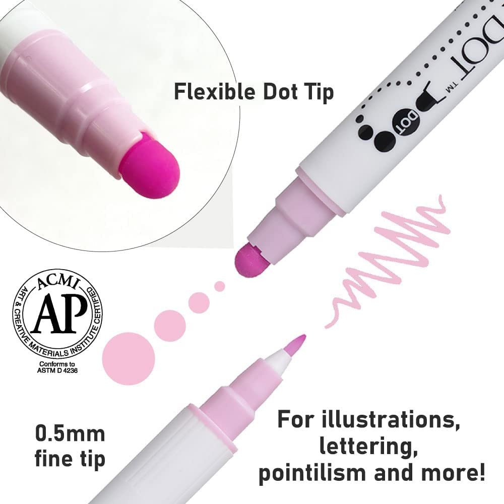 Kuretake ZIG Clean Color Dot Set 12, Multi (KUTC-6100-12V) image number 2