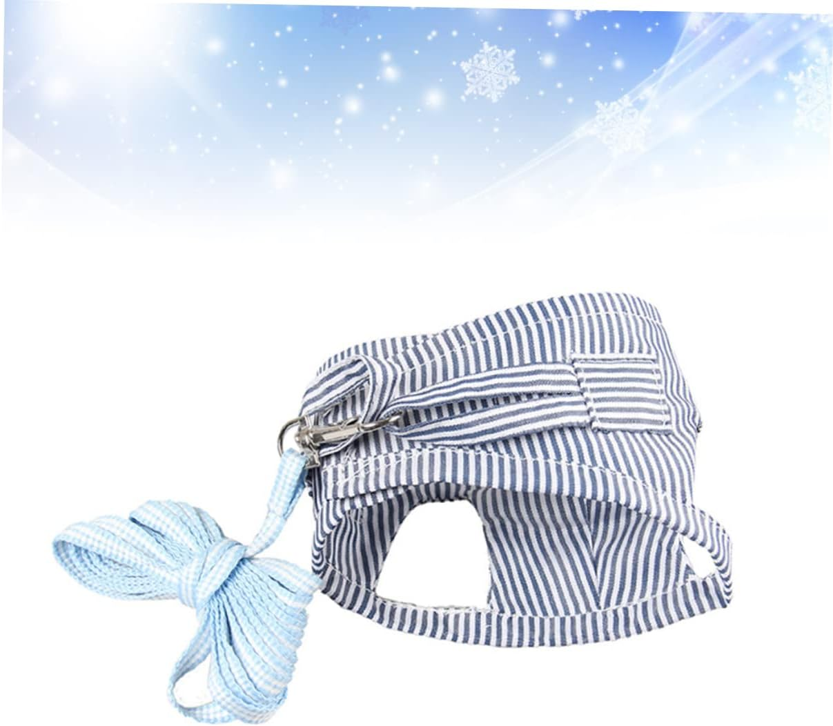 Minkissy Small Pet Harness Guinea Pig Leash Chest Strap Blue Size S for Outdoor Walking Hedgehog Pet Supplies image number 5